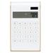 Portable 10 Digits Calculator Business LCD Display Ultra Thin Solar Power Calculator Dual Power Tilted LCD Display for Home Office White