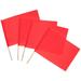 Yueyihe Referee Flag 4 Pcs Match Flags Kids Soccer Ball Emblems Handheld Child Red Polyester