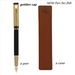 Custom Text Fountain Pen With exquisite leather Pencil case No ink in the pen Gold text iridium high-quality pen tip 1 Gold Cap Pen F