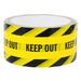 4 Rolls Keep Out Safety Tape Safe Self Adhesive Sticker Warning Tape Masking Tape Safety Stripes Tape for Walls Floors (Yellow)