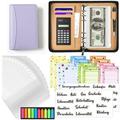 Budget Planner PU Leather A6 Budget Binder with Cash Envelopes Calculator Money Organizer for Money Saving