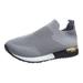 KaLI_store Running Shoes for Women Women s Leather Tennis Shoes Low Top lace up Casual Shoes Comfortable Fashion Sneaker Grey 9