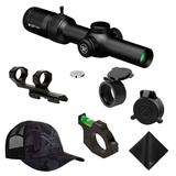 Vortex Optics Strike Eagle 1-8x24 SFP AR-BDC3 MOA Riflescope with Vortex Sport 30mm Cantilever Mount Vortex Logo Hat Camo Black and Waith 30mm Riflescope Bubble Leveler (Bundle Set)