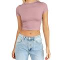 Womens Summer Short Sleeve Cute Crop Tops Casual Basic Crewneck Slim Fit T Shirts T Shirt for Women Casual Summer Work Shirt Women T Shirt Women Pack Long Sleeve Compression Shirt Casual Tops Women
