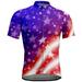 cllios Men s USA Flag Cycling Jersey Slim Fit Zipper Short Sleeve Biking Shirts Independence Day Breathable Tight-fitting Shirts 4th of July Shirts for Men