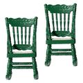 2 Pcs Simulation Chair Chairs Mini House Chair Decors Wedding Accessories Miniature Tiny Furniture Rocking Chair Models