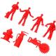 Children Brigade Toys Fireman Mini Firemen Plastic Family Games Home DÃ©cor Ornaments Red