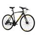 24 Speed Hybrid Bike 700C Road Bike with Aluminum Alloy Frame and Disc Brake City Commuting Sports Bicycle for Men Women 67.32 L x 14.56 W x 39.38 H Light