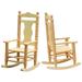2 Pcs Doll House Rocking Chair Miniature Furniture Rocking-chair Ornament Decorative Child