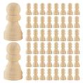 Gongxipen 50pcs Wooden Chess Pieces Decors Wooden Unfinished Craft Chess Pieces Wooden Chess Pieces