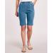 Blair Women's DenimEase™ Classic Pull-On Bermuda Shorts - Denim - 8P - Petite