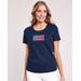 Blair Women's Essential Knit Short Sleeve Tee - Navy - PM - Petite