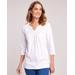 Blair Women's Essential Knit Embroidered Peasant Top - White - XL - Womens