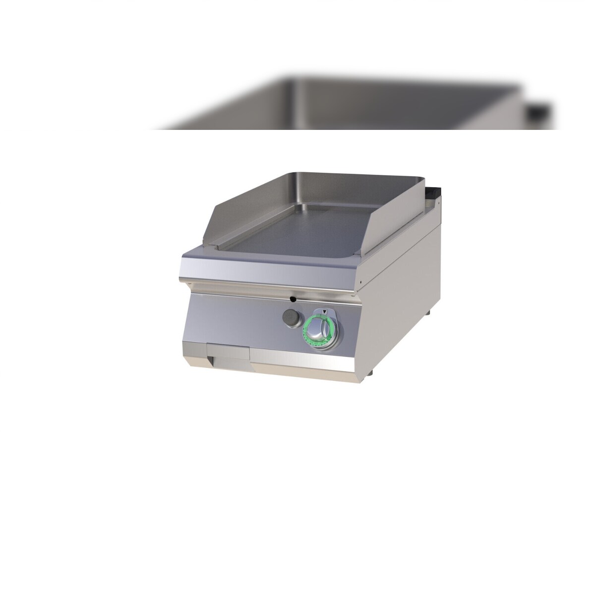 A&S polarny Gastro Gas-Griddleplatte Tischgerät Grillplatte Bratplatte 400x730x300 mm Edelstahl 7 kW Image