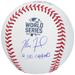 Max Fried Atlanta Braves 2021 World Series Champions Autographed Logo Baseball with ''21 WS CHAMPS'' Inscription