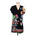 Zara W&B Collection Casual Dress: Black Floral Motif Dresses - Women's Size Medium