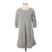 Ann Taylor LOFT Casual Dress - Sweater Dress: Gray Marled Dresses - Women's Size Small