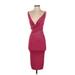 Superdown Cocktail Dress - Bodycon: Burgundy Marled Dresses - Women's Size Small