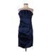 Betsy & Adam Cocktail Dress: Blue Dresses - Women's Size 12