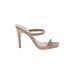 Forever 21 Heels: Slip-on Stilleto Glamorous Silver Shoes - Women's Size 7 - Open Toe