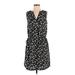 Gap Casual Dress V Neck Sleeveless: Black Floral Dresses - Women's Size X-Small