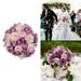 STAOEDU Artificial Flowers Combo Purple Flowers Mix Silk Flowers Dahlia Roses with Stems for DIY Wedding Bridal Bouquets Baby Shower Floral Arrangement Table Centerpieces