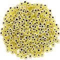 200pcs Evil Eye Beads Yellow Resin lampwork Beads Smooth Surface for DIY Jewelry Bracelets Necklaces Earrings Craft Gift Making(Yellow)