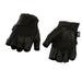 Milwaukee Leather SH442 Men s Black Leather Gel Padded Palm Fingerless Motorcycle Hand Gloves W/ Soft â€˜Genuine Leatherâ€™ XXX-Large
