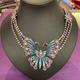Vintage Butler & Wilson Statement Rhinestone Crystal Pink Blue Butterfly Necklace. Signed