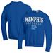 Men's Champion Royal Memphis Tigers Stack Logo Softball Powerblend Pullover Sweatshirt