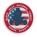 Black Hills National Forest South Dakota ATV / OHV American Flag 3.5 Inch Iron Or Sew On Embroidered Fabric Badge Patch Extreme Sports Iconic Series