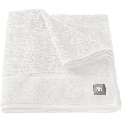 Badetuch MUSTERRING "Solid", weiß (sanftes weiß), B:70cm L:140cm, Frottee, Baumwolle, Handtücher (Packung), hautschmeichelnde Airtouch Qualität Image
