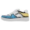 Sneaker DOGO "Dice Low-Top Sneaker Wonder Lola Bunny Damen Sneaker", Damen, Gr. 38, Normalschaft, bunt (weiß, blau, gelb), Lederimitat, Schuhe, Vegan