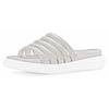 Pantolette GABOR, Damen, Gr. 43, silber (silberfarben), Textil, modisch, Schuhe, Plateau, Sommerschuh, Schlappen mit Best Fitting-Ausstattung, Topseller