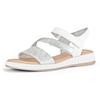 Sandalette GABOR "RHODOS", Damen, Gr. 36, bunt (silberfarben, weiß), Glattleder, klassisch, Schuhe, Sommerschuh, Sandale, Keilabsatz, in Komfort-Schuhweite G (=weit)