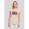 T-Shirt F4NT4STIC "Stranger Things Cassette For Will", Damen, Gr. XXL, weiß (sandweiß), Obermaterial: 100% Baumwolle, casual, regular fit, Rundhals, Kurzarm ohne Bündchen, Shirts, Premium Qualität