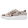 Plateausneaker DOGO "Myra Low-Top Sneaker Mexican Damen Sneaker", Damen, Gr. 36, Normalschaft, rot (beige, rot), Lederimitat, Schuhe, Vegan
