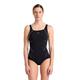 Badeanzug ARENA "W JEWEL ONE PIECE LOW C CUP R" Gr. 42, N-Gr, schwarz-weiß (black, white) Damen Badeanzüge Ocean Blue