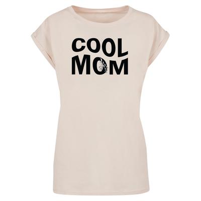 T-Shirt MERCHCODE "Merchcode Damen Ladies Mothers Day - Cool mom T-Shirt" Gr. M, beige (whitesand) Herren Shirts