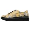 Plateausneaker DOGO "Myra Mexican Damen Sneaker / Female", Damen, Gr. 36, Normalschaft, gelb (gelb, beige), Lederimitat, Schuhe, Vegan