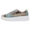 Plateausneaker DOGO "Myra Low-Top Sneaker Arizona Dream Damen Sneaker", Damen, Gr. 36, Normalschaft, blau (beige, blau), Lederimitat, Schuhe, Vegan