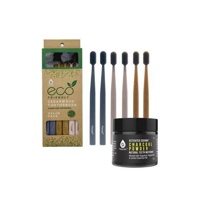 Plus Size Women's Natural Radiance Combo: Activated Coconut Charcoal Powder Natural Teeth Whitener + 100% Eco-Friendly by Pursonic in O
