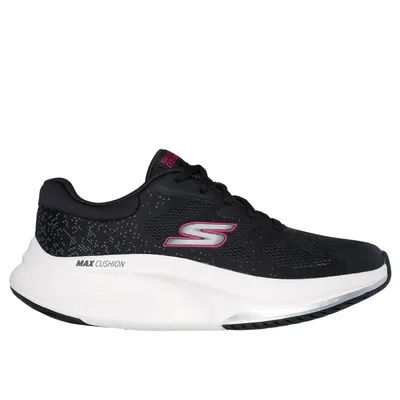 Skechers Women's GO WALK MAX Walker - Vea Sneaker | Size 6.0 Wide | Black/White | Textile/Synthetic | Vegan | Machine Washable