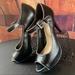 Nine West Shoes | Nine West Heels, Ankle Strap, Snakeskin Piping | Color: Black/Cream | Size: 7