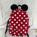 Disney Accessories | Disney Parks Minnie Mouse Polka Dot Red Backpack With Ears Full Size | Color: Red/White | Size: Osg