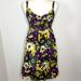 Anthropologie Dresses | Anthropologie Maeve Giverny Silk Purple Yellow Floral Dress Size Small | Color: Purple/Yellow | Size: S