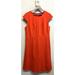 J. Crew Dresses | J. Crew Size 16 Cap-Sleeve A-Line Midi Dress In Structured Ponte Red New | Color: Red/Tan | Size: 16