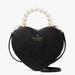 Kate Spade Bags | Kate Spade Love Shack Heart Pearl Handle Crossbody Black Nwt | Color: Black/White | Size: Os
