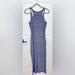 Lululemon Athletica Dresses | Lululemon Athletica Racerback Maxi Dress Navy/White Stripe Size Women’s 10 | Color: Blue/White | Size: 10