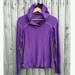 Athleta Tops | Nbw Athleta Pullover Purple Compression Hoodie Lycra Gym Shirt Womens Size S | Color: Purple/Silver | Size: S
